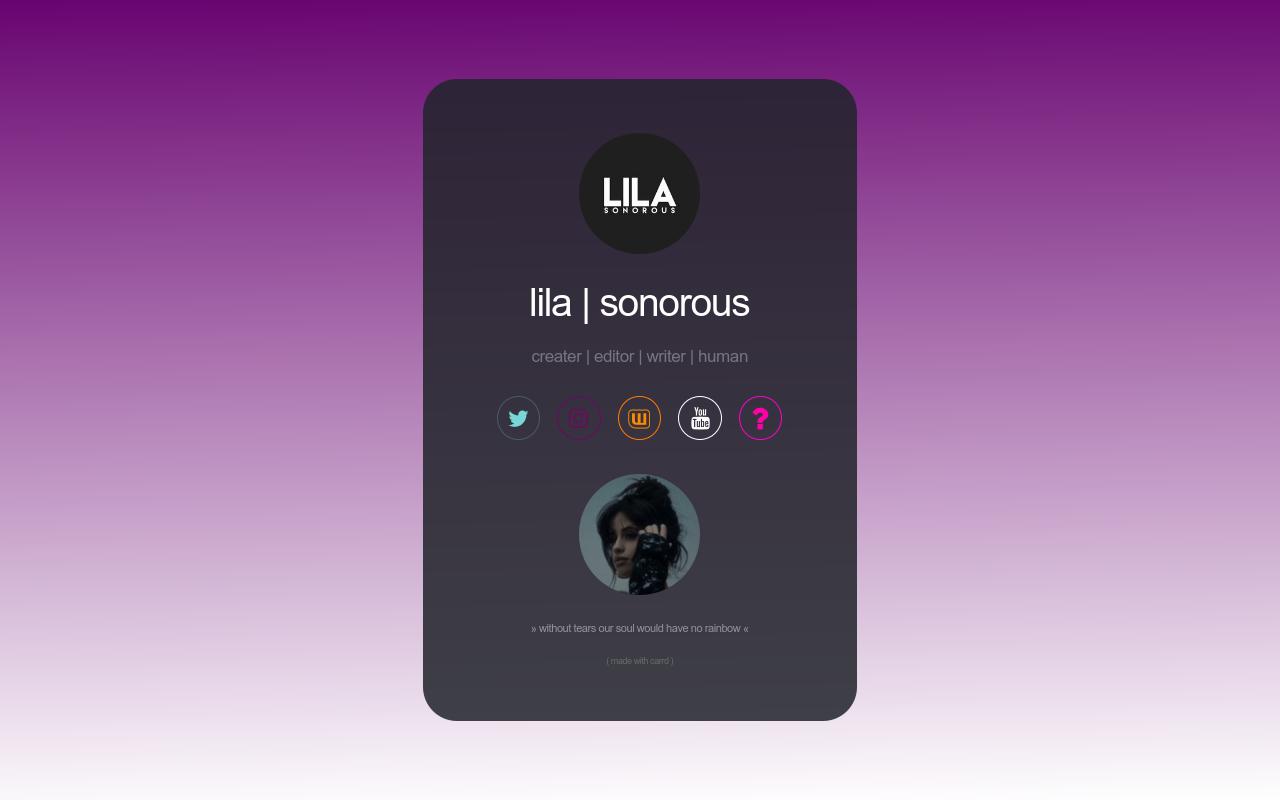 Carrd profile picture for @lila